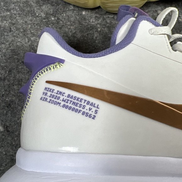 Nike LeBron Witness V5 Summit White Bronze Purple Sz 12.5 CQ9380-102 Basketball - Picture 9 of 16